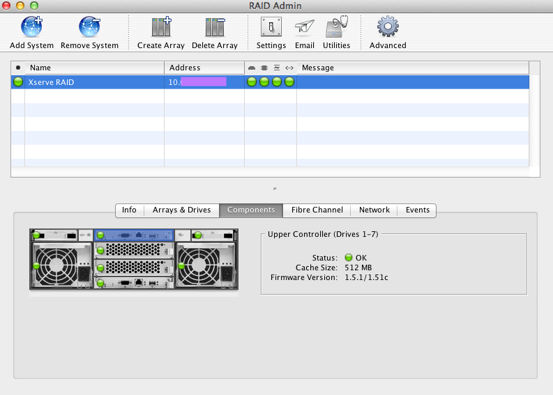 Checking the RAID controller's firmware version on the Xserve RAID